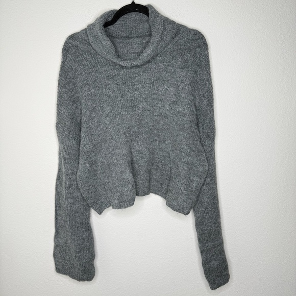 wild fable Sweaters - Target Wild Fable Cowl Neck Bell Sleeve Cropped Sweater Gray Size Large